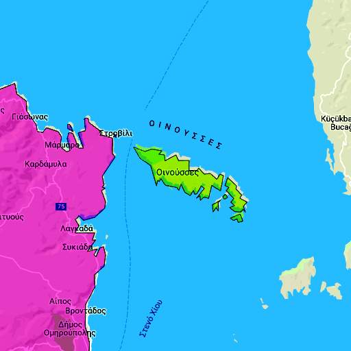 Map of Oinousses