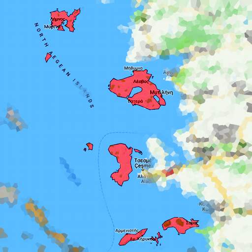 Map of North Aegean